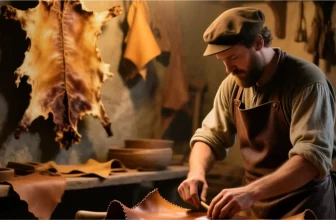 History of leather making: traditional and modern leather crafting, including ancient tanning techniques, leather products, and sustainable leather methods.