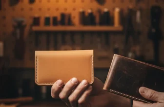 Close-up of aged full-grain leather showing how leather patina develops over time through touch, light, and wear.