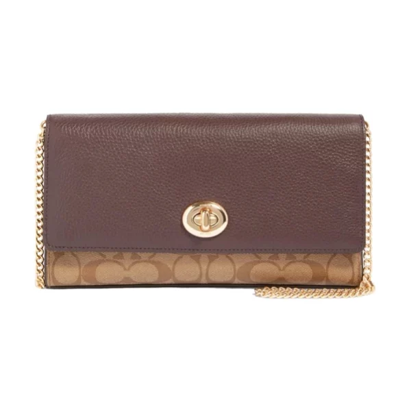 Coach Signature Snake Mix Bowery Clutch