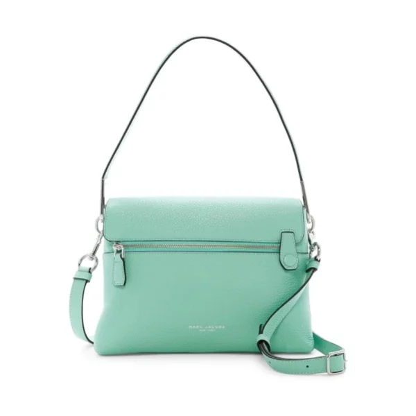 Marc Jacobs The Essential Leather Shoulder Crossbody Bag, Mint Green