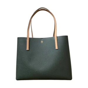 Tory Burch Women's Blake Pebbled Leather Center Zip Tote Purse