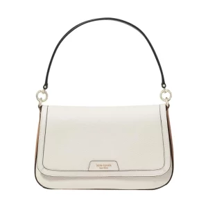 Shop the Kate Spade New York Hudson bag — premium leather, sleek design, adjustable strap, and everyday versatility with timeless charm. Pebbled Leather Flap Shoulder Bag