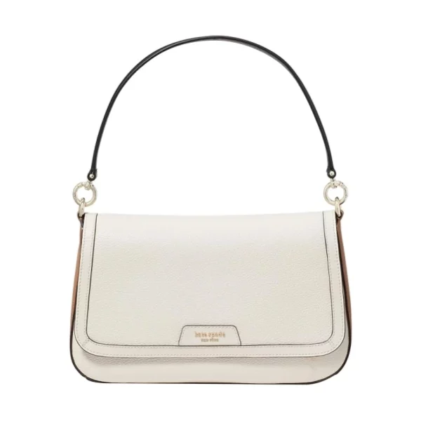 Shop the Kate Spade New York Hudson bag — premium leather, sleek design, adjustable strap, and everyday versatility with timeless charm. Pebbled Leather Flap Shoulder Bag