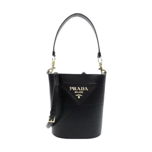 Prada Soft Calf Leather Bucket Handbag