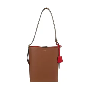 Tory Burch Light Umber Colorblock Leather Perry Bucket Bag