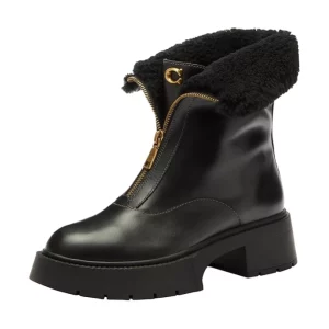 COACH womens Leah Platform Zip Bootie