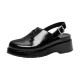 Coach Womens Sculpted C Platform Clog in Glazed Leather