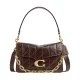 COACH Quilted Glazed Leather Chain Tabby Shoulder Bag with Chain