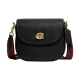 COACH Womens Polished Pebble Leather Willow Saddle Bag